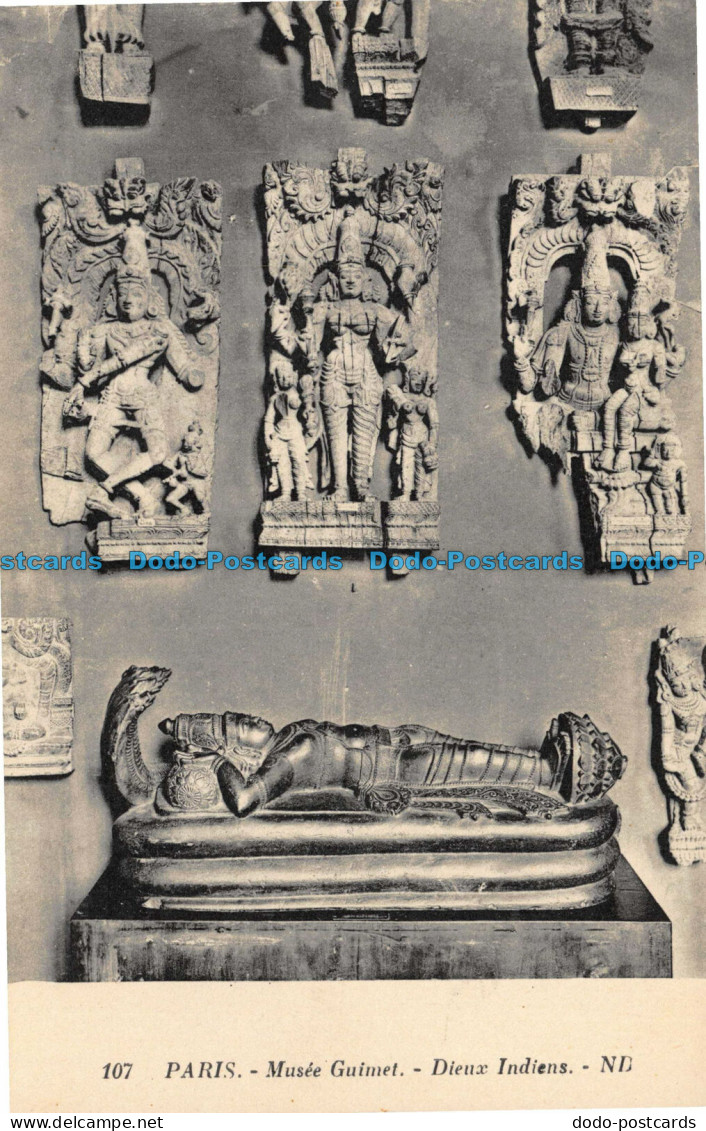 R108778 Paris. Musee Guimet. Dieux Indiens. ND. No 107 - Welt