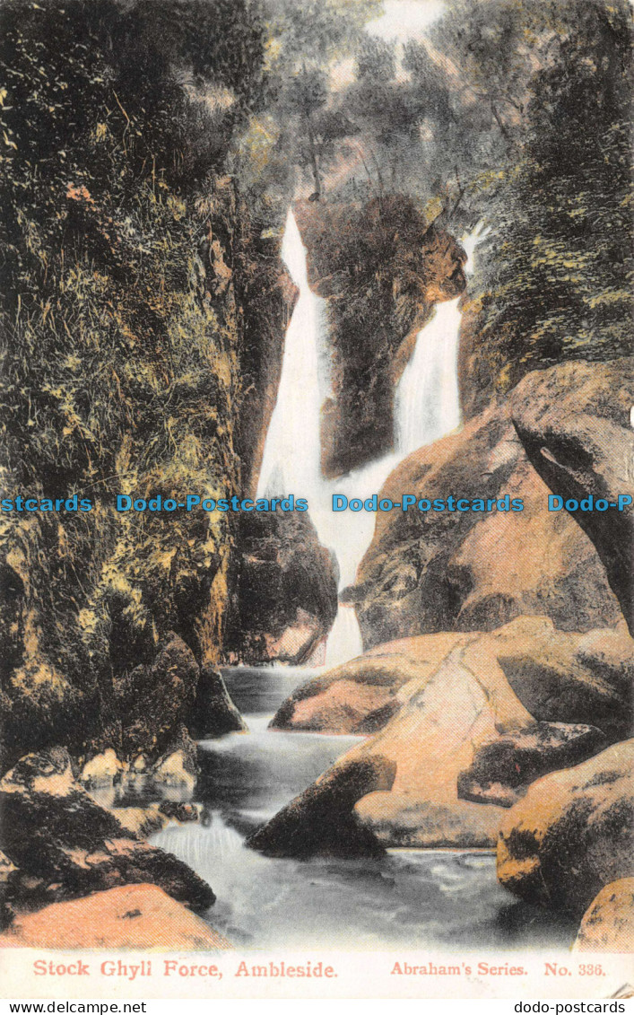 R109576 Stock Ghyll Force. Ambleside. Abraham. No 336. 1906 - Welt