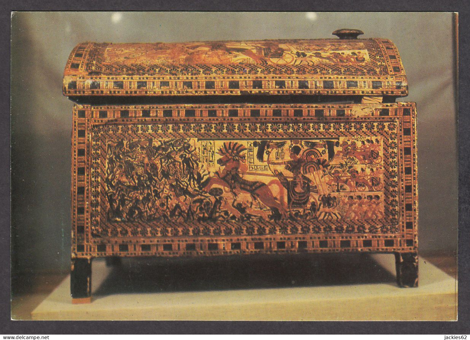 114516/ CAIRO EGYPTIAN MUSEUM, Tutankhamun Treasure, Painted Wooden Chest - Museen