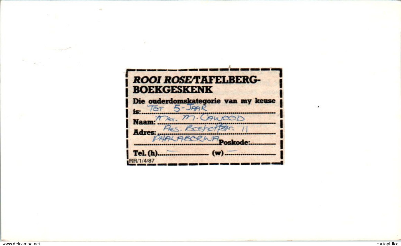 RSA South Africa Postal Stationery  To Doornfontein - Covers & Documents