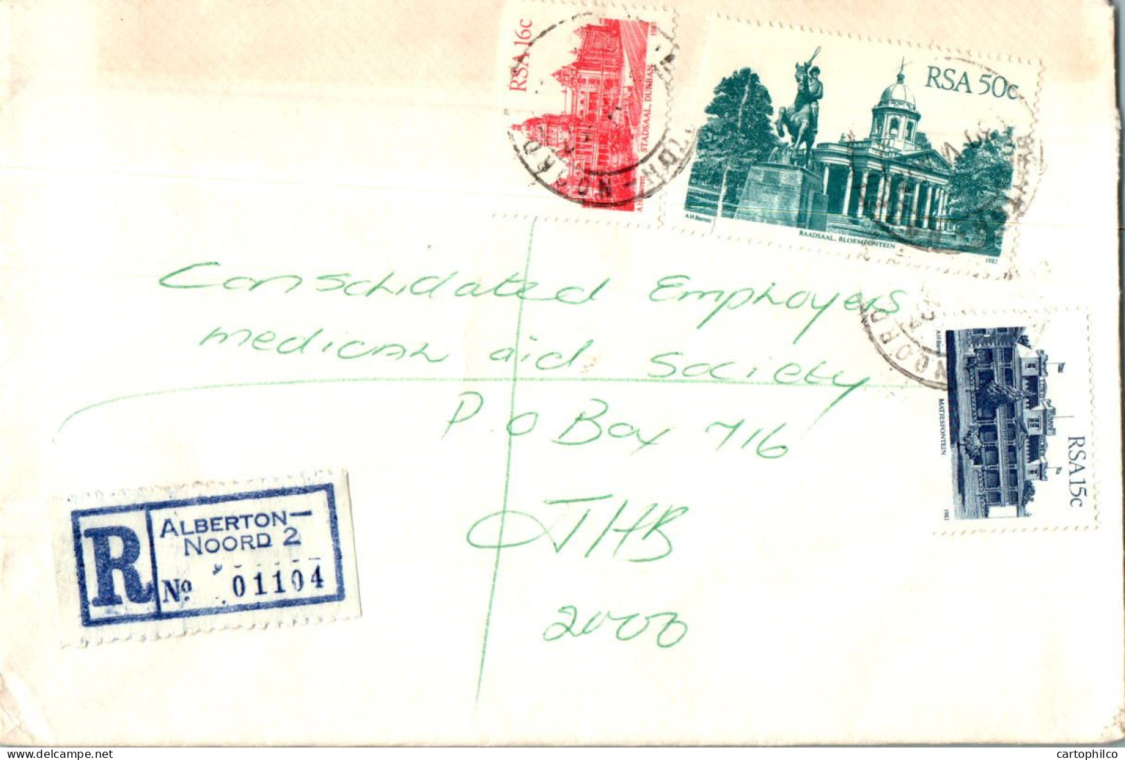 RSA South Africa Cover Albertonnoord  - Storia Postale