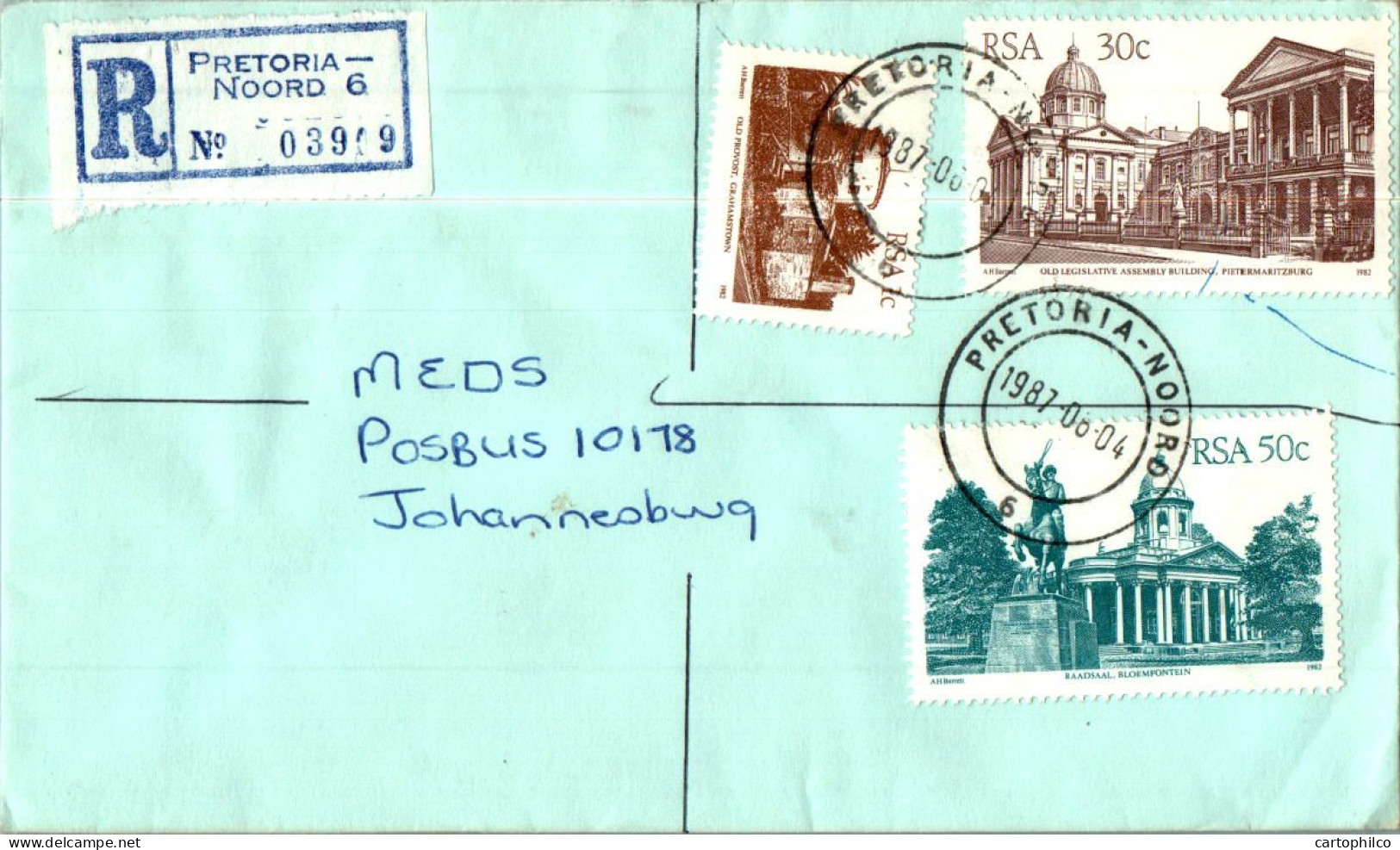 RSA South Africa Cover Pretoria Noord To Johannesburg - Briefe U. Dokumente