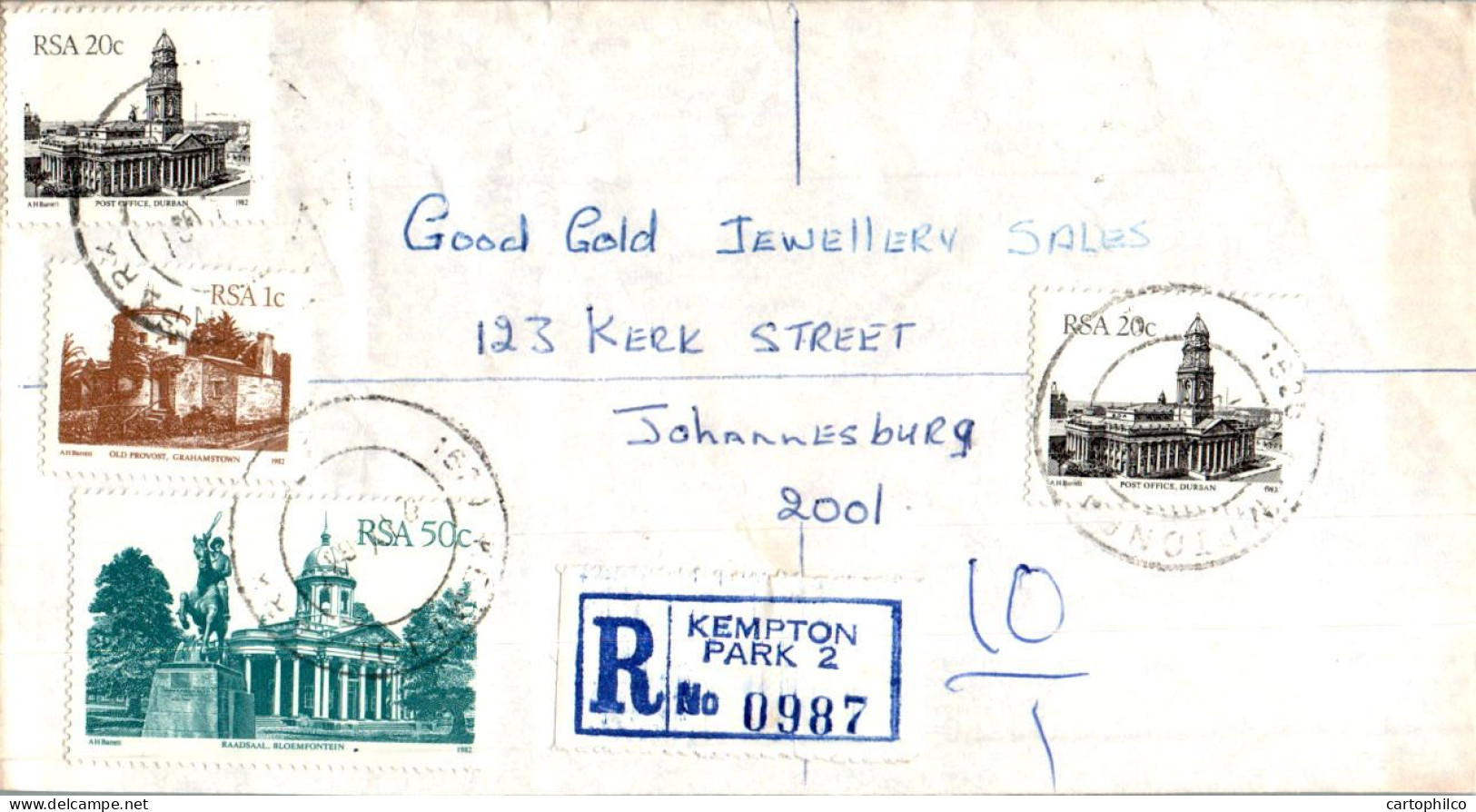 RSA South Africa Cover Kempton Park  To Johannesburg - Lettres & Documents