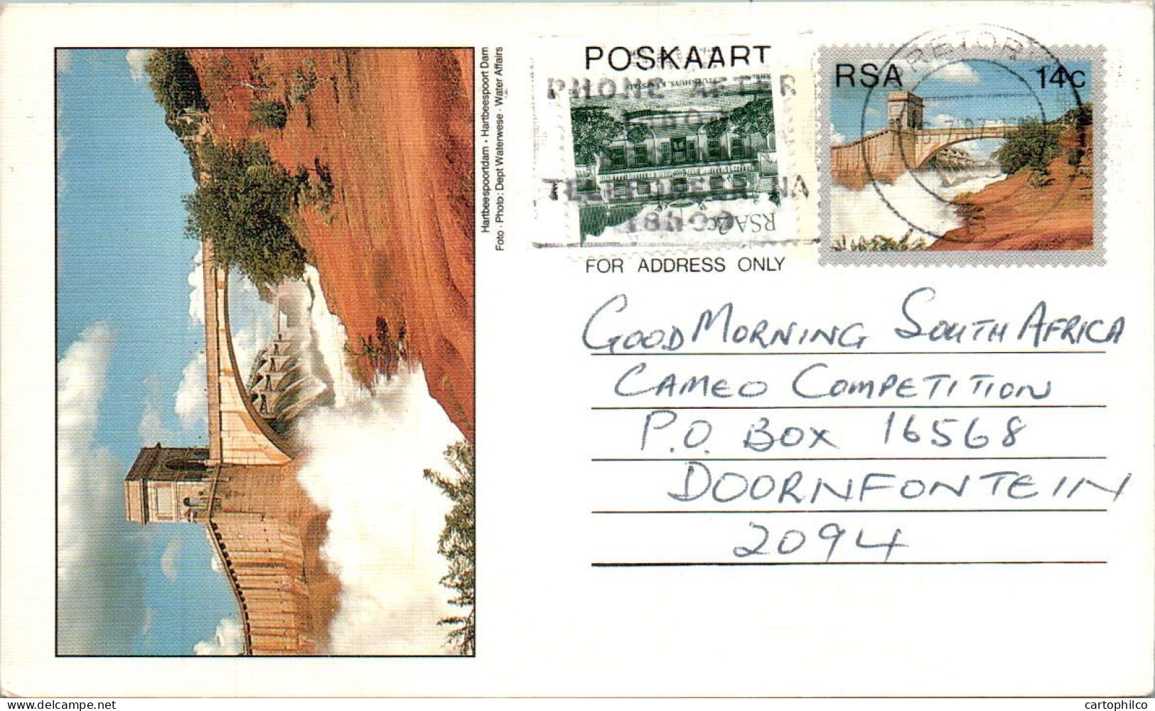 RSA South Africa Postal Stationery  To Doornfontein - Brieven En Documenten