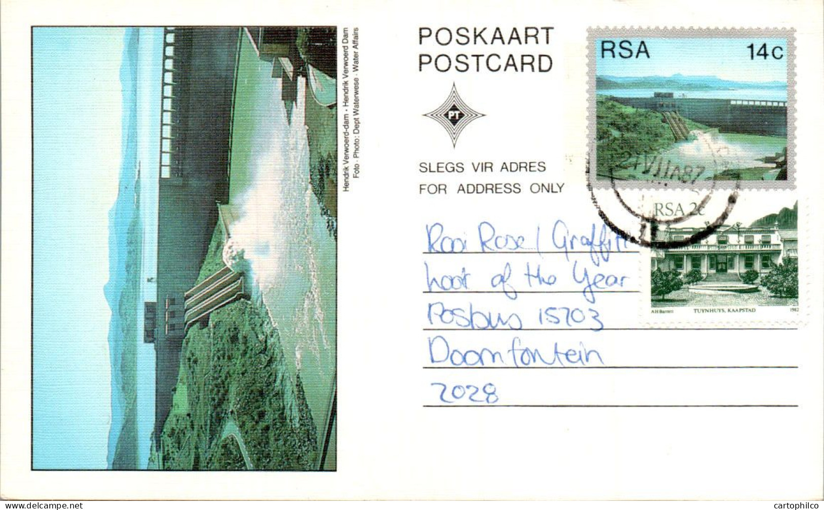 RSA South Africa Postal Stationery  To Doornfontein - Cartas & Documentos