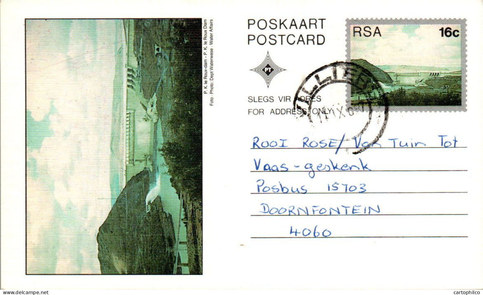 RSA South Africa Postal Stationery  To Doornfontein - Covers & Documents