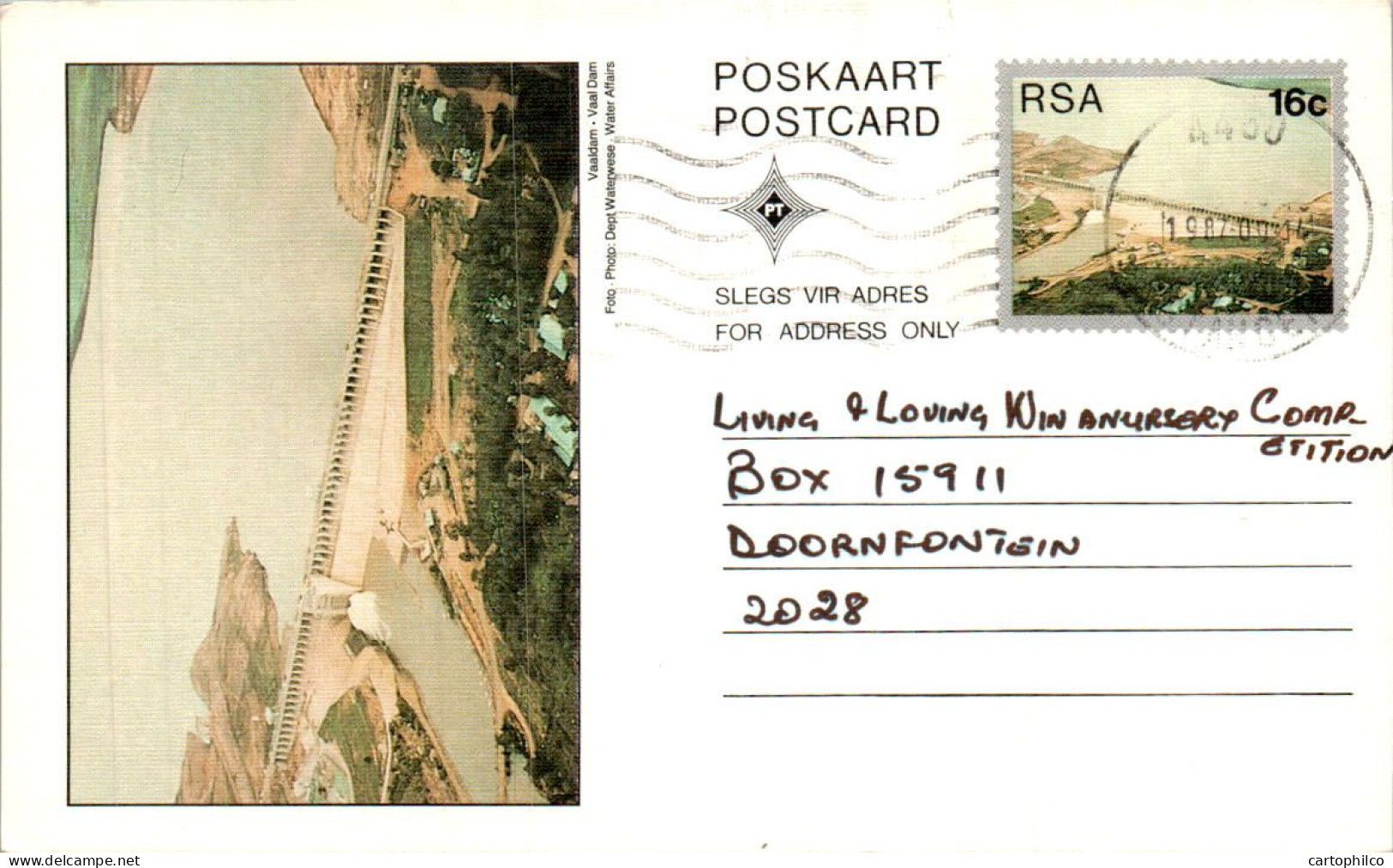 RSA South Africa Postal Stationery  To Doornfontein - Covers & Documents