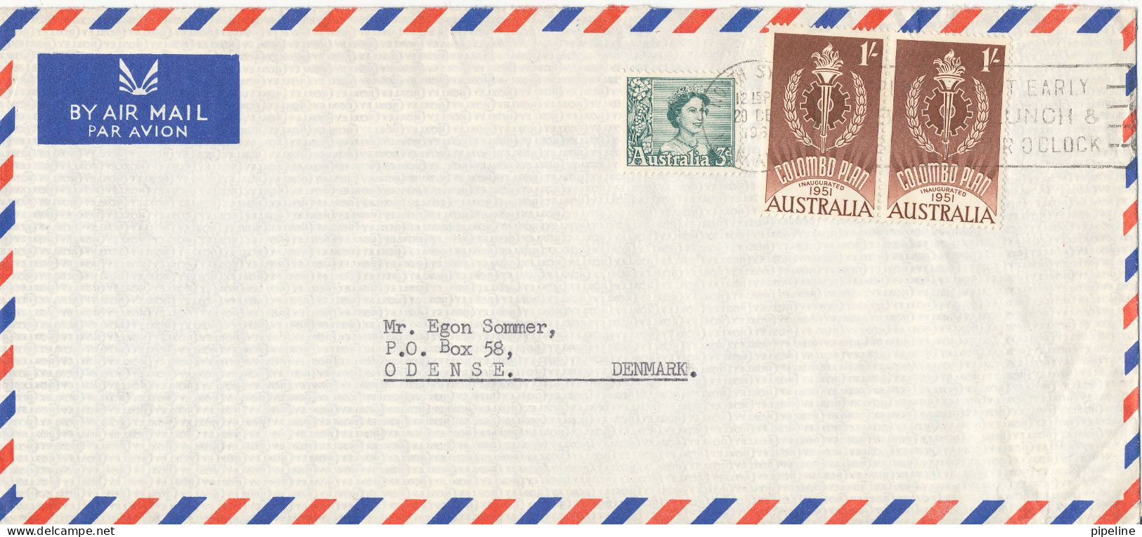 Australia Air Mail Cover Sent To Denmark 20-12-1961 - Lettres & Documents