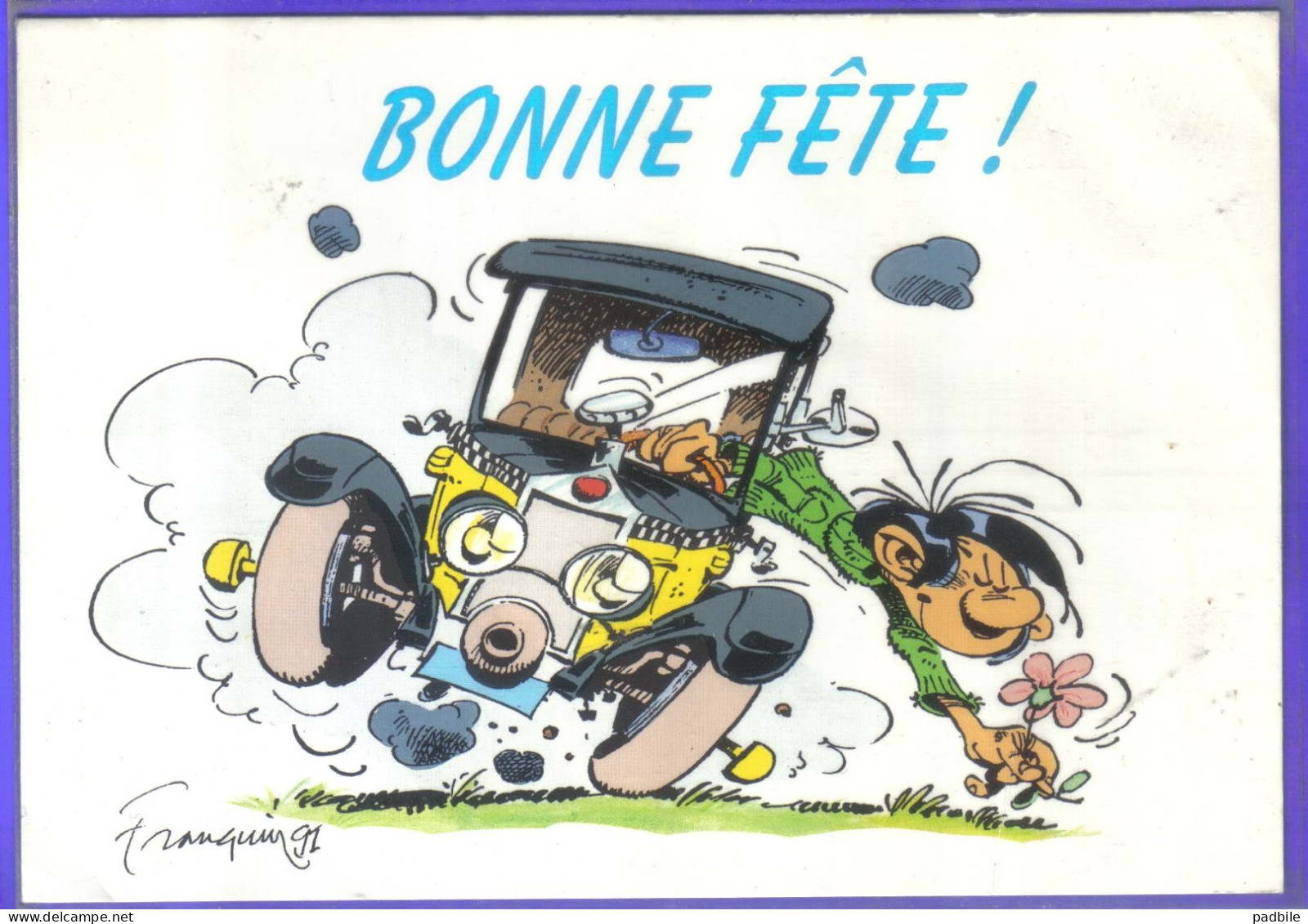 Carte Postale Bande Dessinée   Franquin Gaston Lagaffe    N° 402  Très Beau Plan - Comicfiguren
