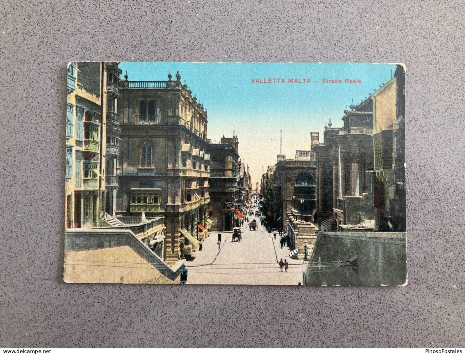 Valletta Malta - Strada Reale Carte Postale Postcard - Malta