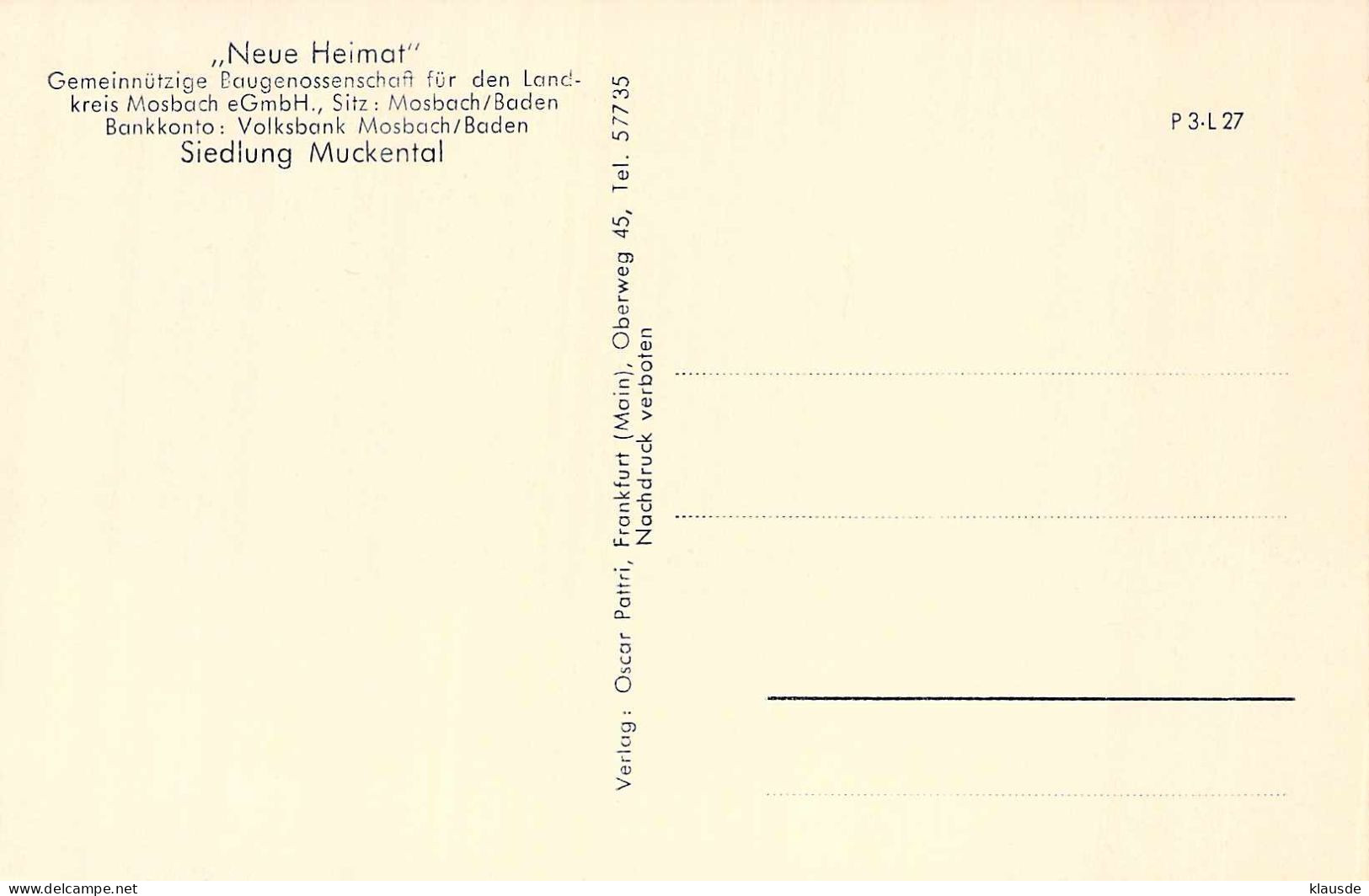 Neue Heimat - Siedlung Muckental Obrigheim - Mosbach