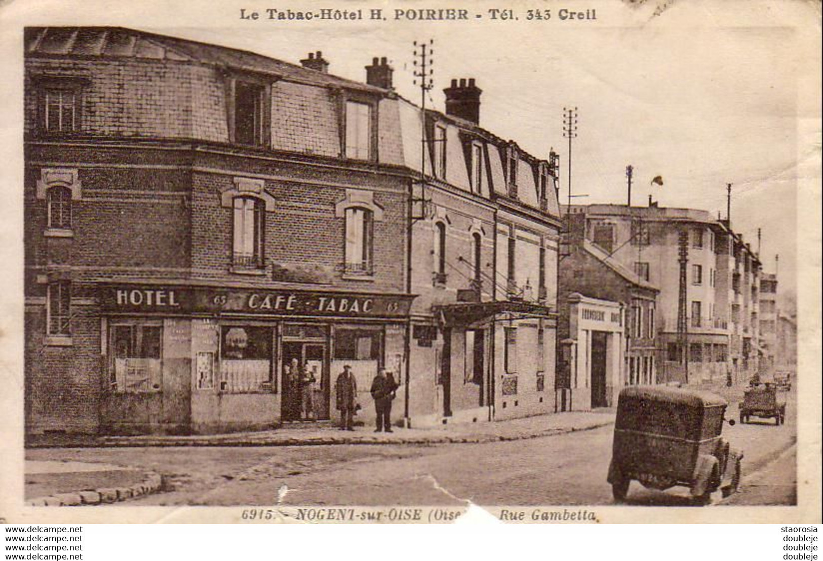 D60  NOGENT SUR OISE  Rue Gambetta  Le Tabac Hôtel Poirier - Nogent Sur Oise