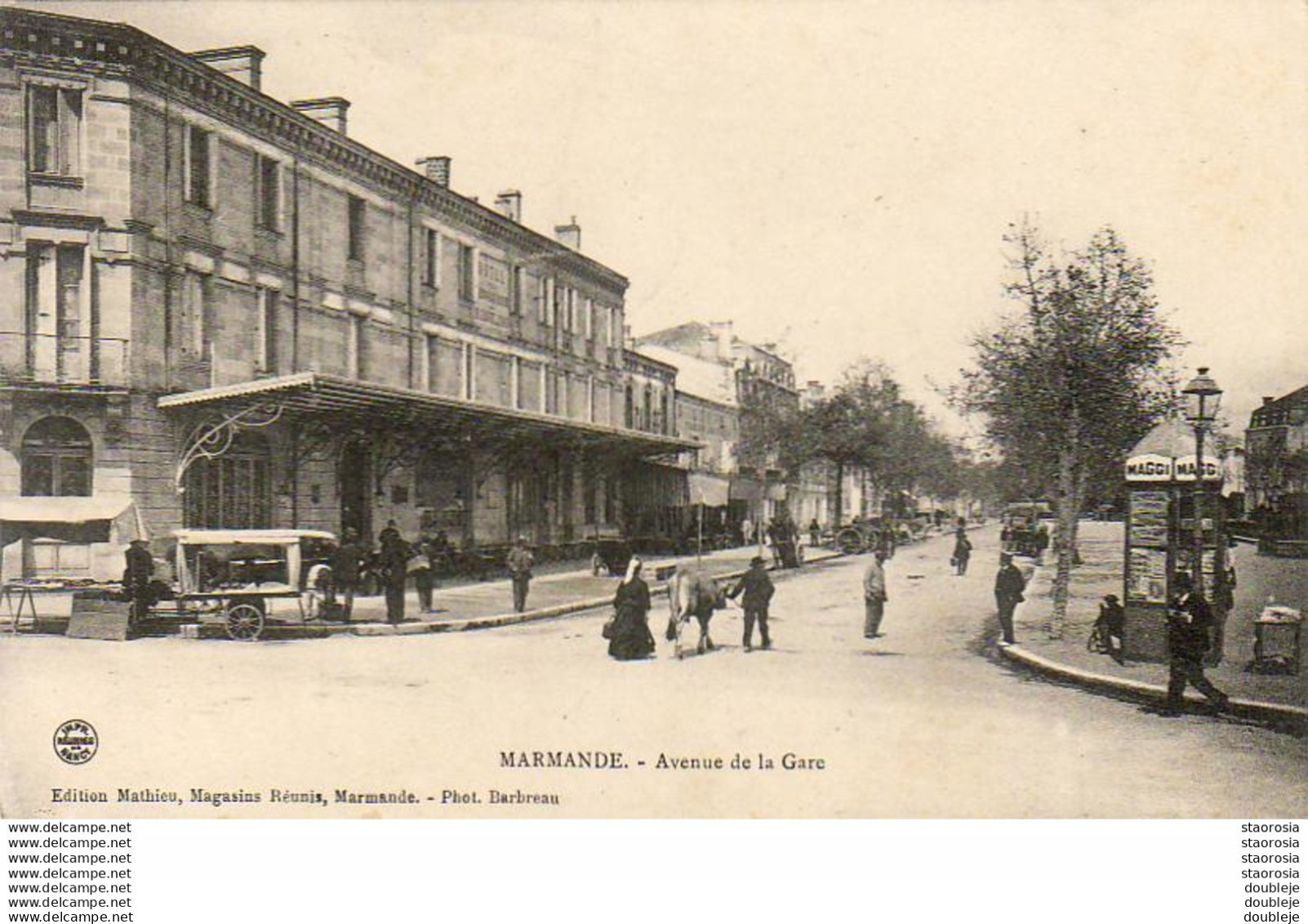 D47  MARMANDE  Avenue De La Gare   ( Animée ) ............. .  ( REP1917) - Marmande