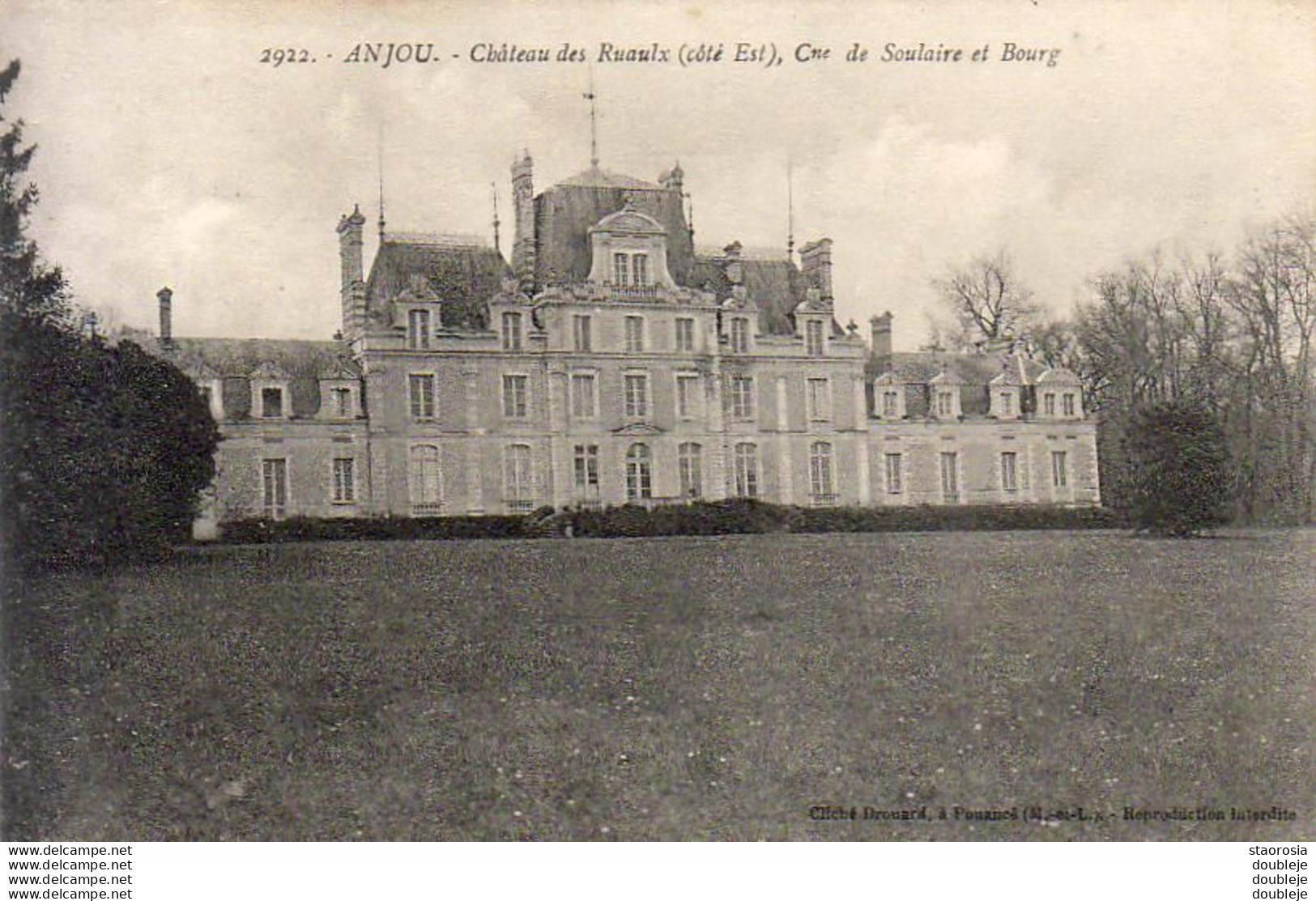 D49  ANJOU Château Des Ruaulx  Commune De SOULAIRE ET BOURG - Tierce