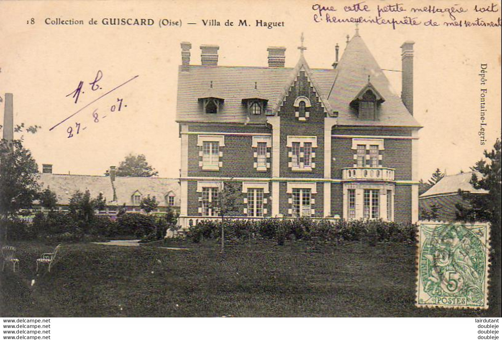 D60  GUISCARD  Villa De M.Haguet - Guiscard