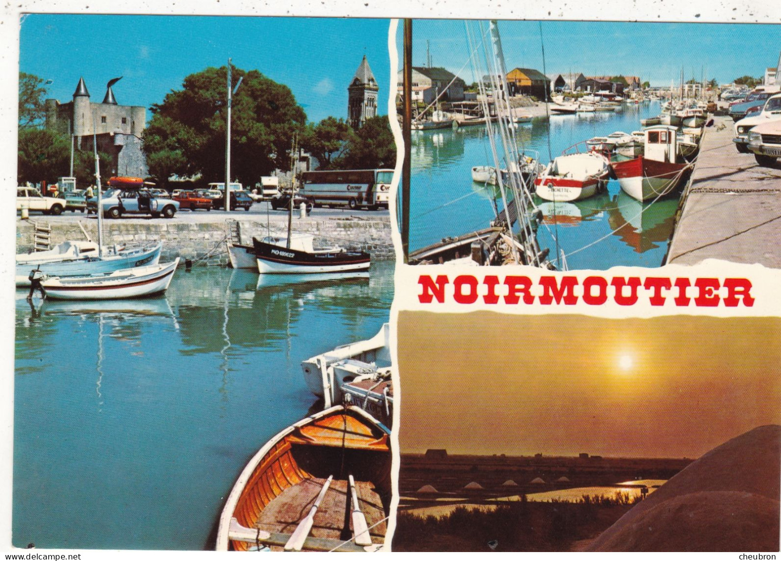 85. ILE DE NOIRMOUTIER. CPSM. MULTIVUES. 3 VUES: DIFFERENTS ASPECTS . TEXTE ANNEE 1980 - Ile De Noirmoutier