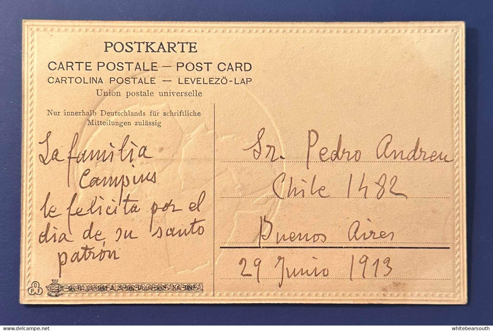 803 ARGENTINA Art Postal - Woman  GREETING RARE POSTCARD - Articles Of Virtu