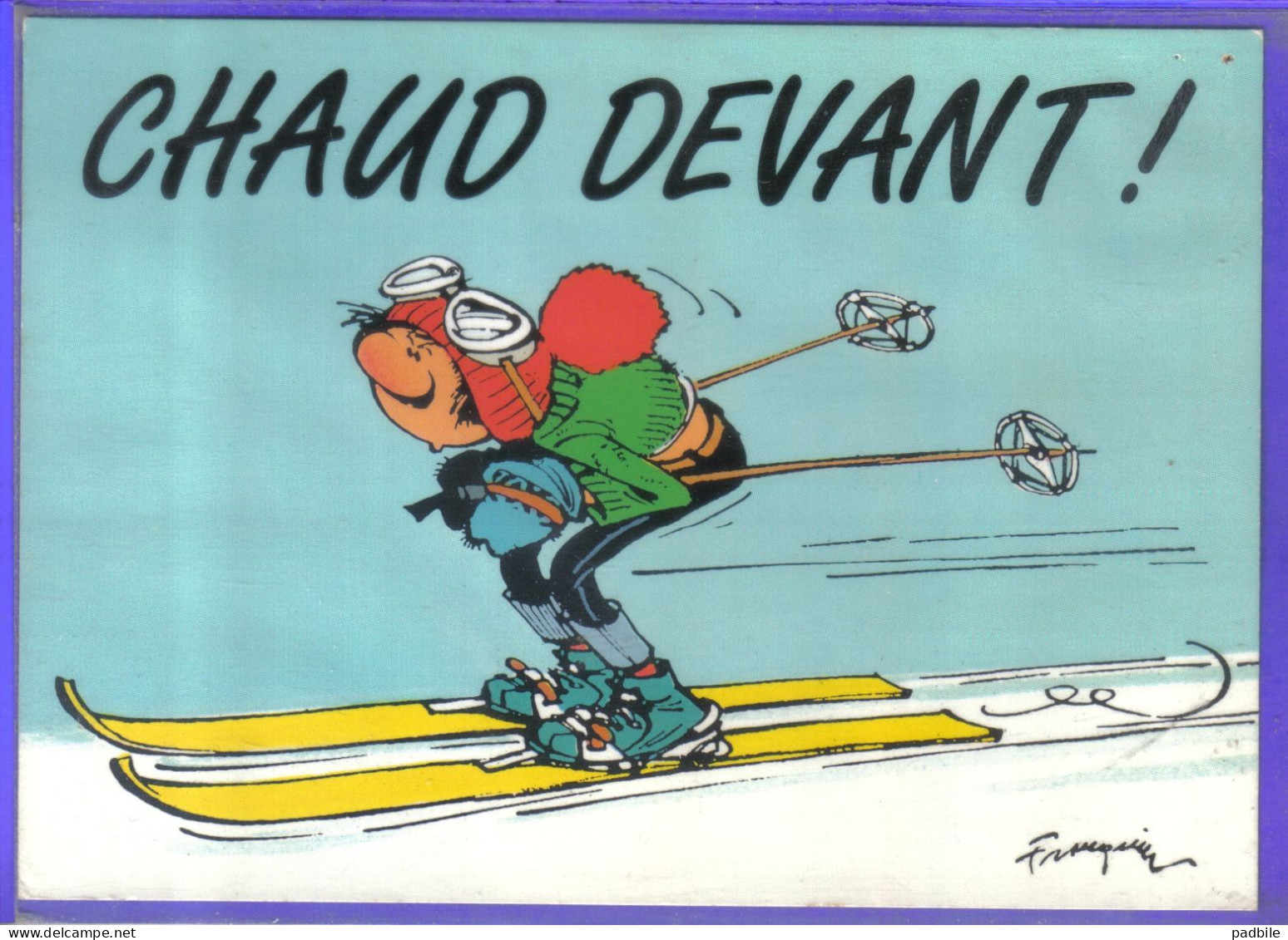 Carte Postale Bande Dessinée   Franquin Gaston Lagaffe    N° 72  Très Beau Plan - Comicfiguren