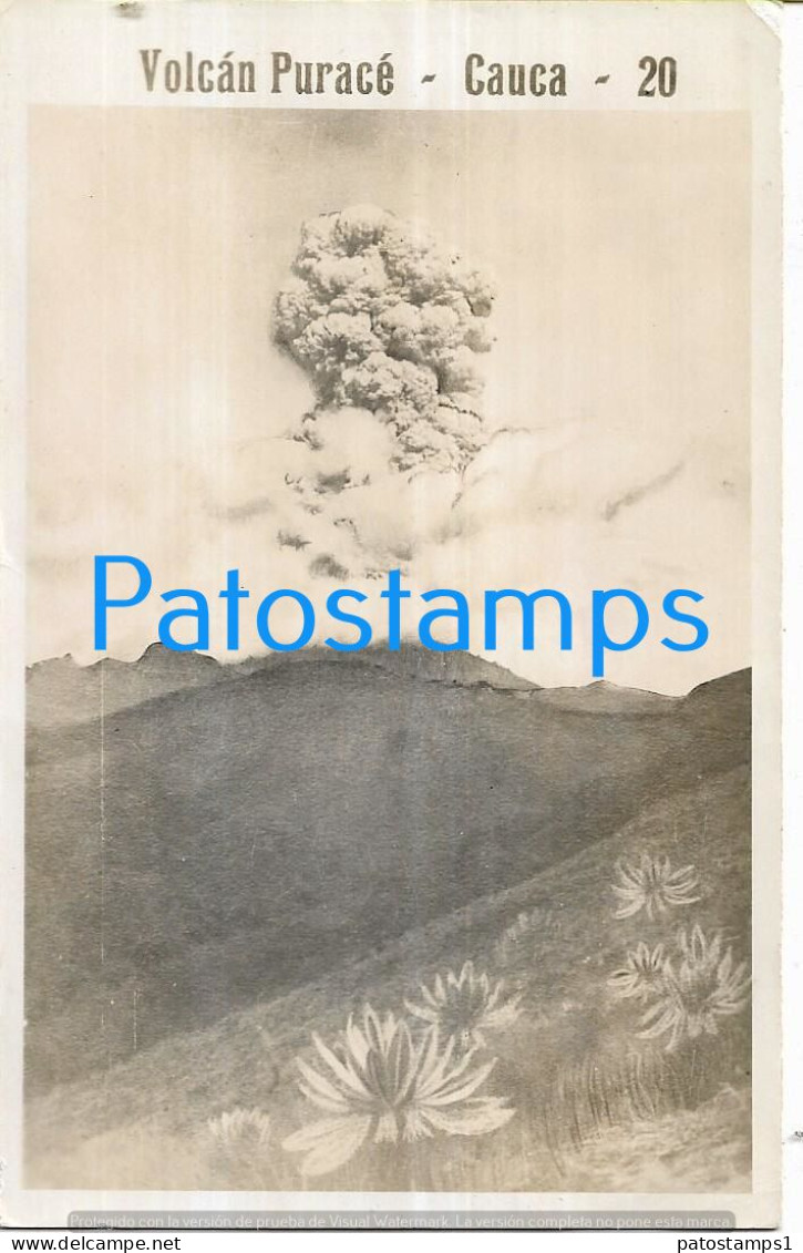 229249 COLOMBIA CAUCA VOLCANO VOLCAN PURACÉ POSTAL POSTCARD - Colombia