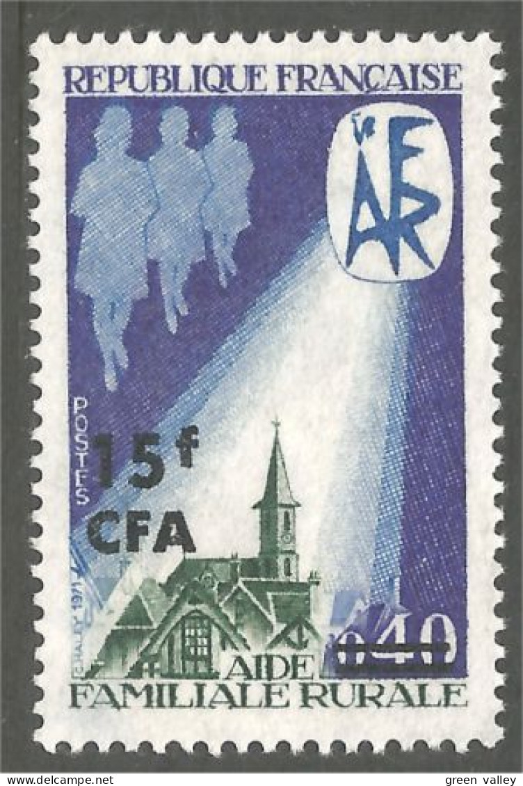 XW01-1523 Réunion CFA 15f Sur 0.40 Aide Familiale MNH ** Neuf SC - Neufs