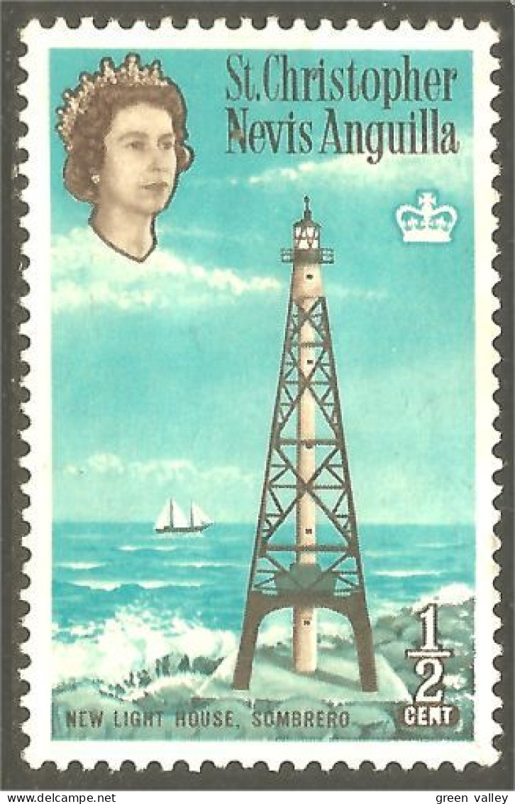 XW01-1515 St Christopher Nevis Anguilla Phare Sombrero Lighthouse Lichtturm Faro No Gum - Phares