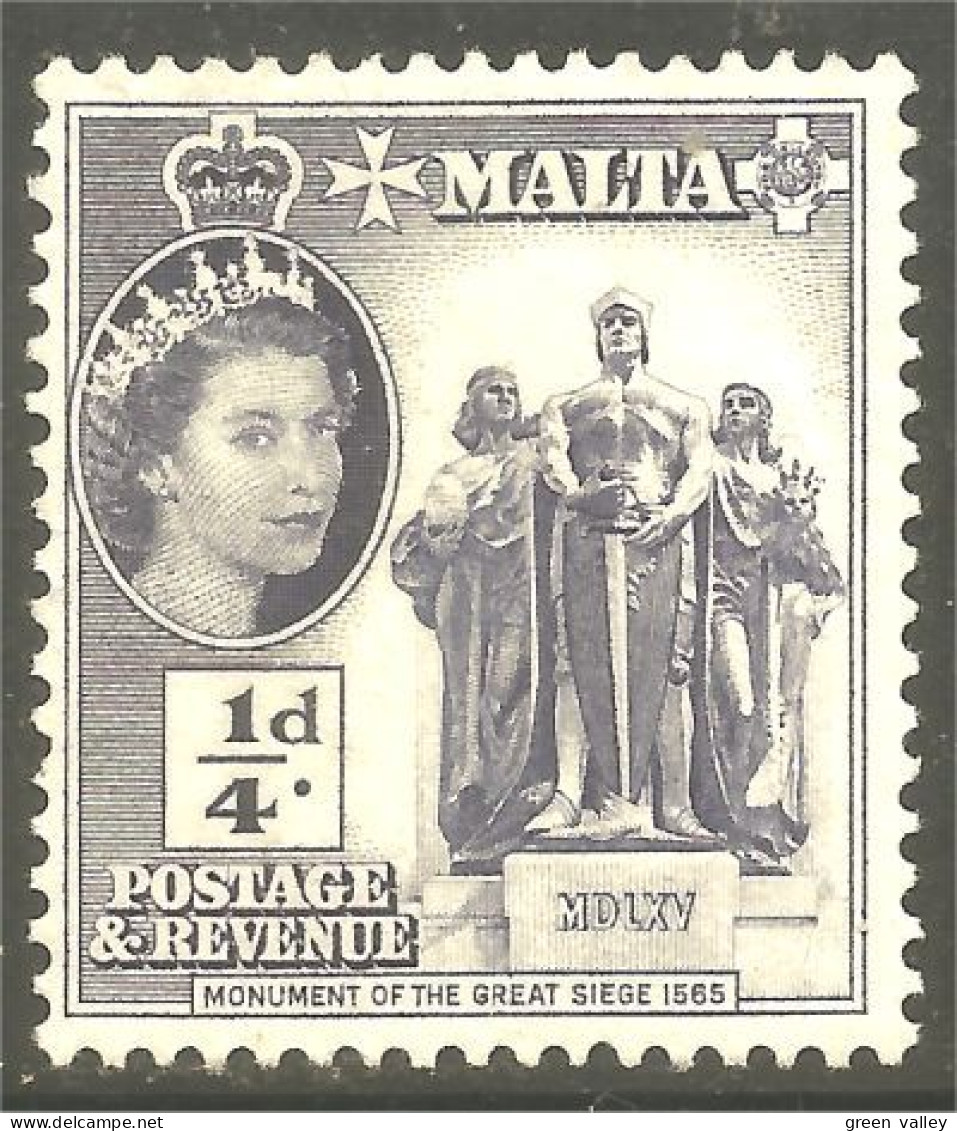 XW01-1486 Malta 1/4 D Monument Siege 1565 No Gum - Militaria