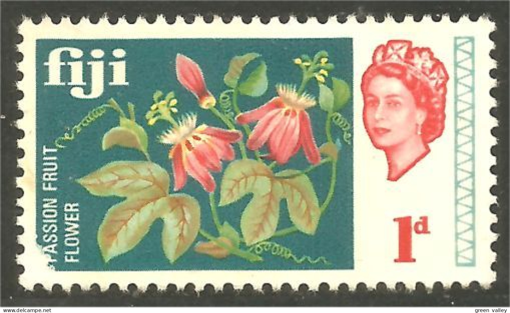 XW01-1458 Fiji Fleur Flower Blume Fruit Passion No Gum - Fiji (1970-...)