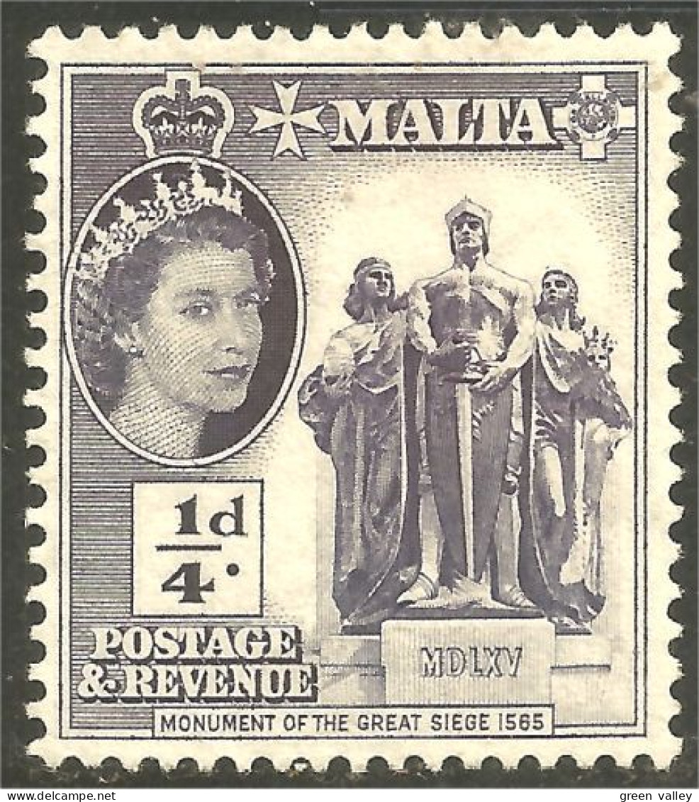 XW01-1441 Malta 1/4 D Monument Siege 1565 No Gum - Malte