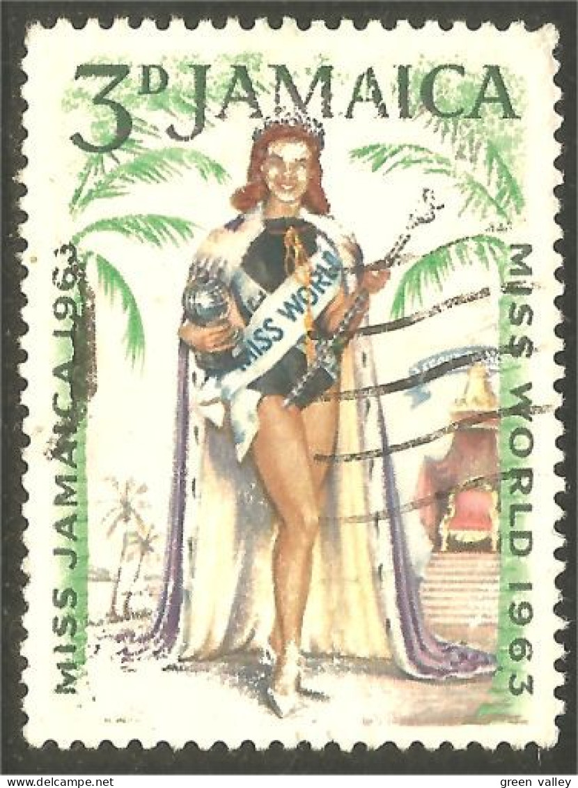 XW01-1425 Jamaica Miss World Monde 1963 No Gum  - Jamaique (1962-...)