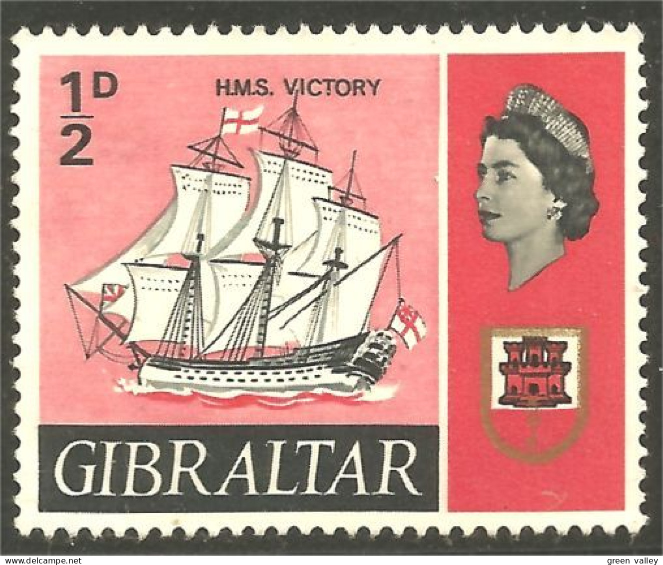 XW01-1386 Gibraltar Voilier Bateau Sailing Ship Boat Schiff No Gum - Gibraltar