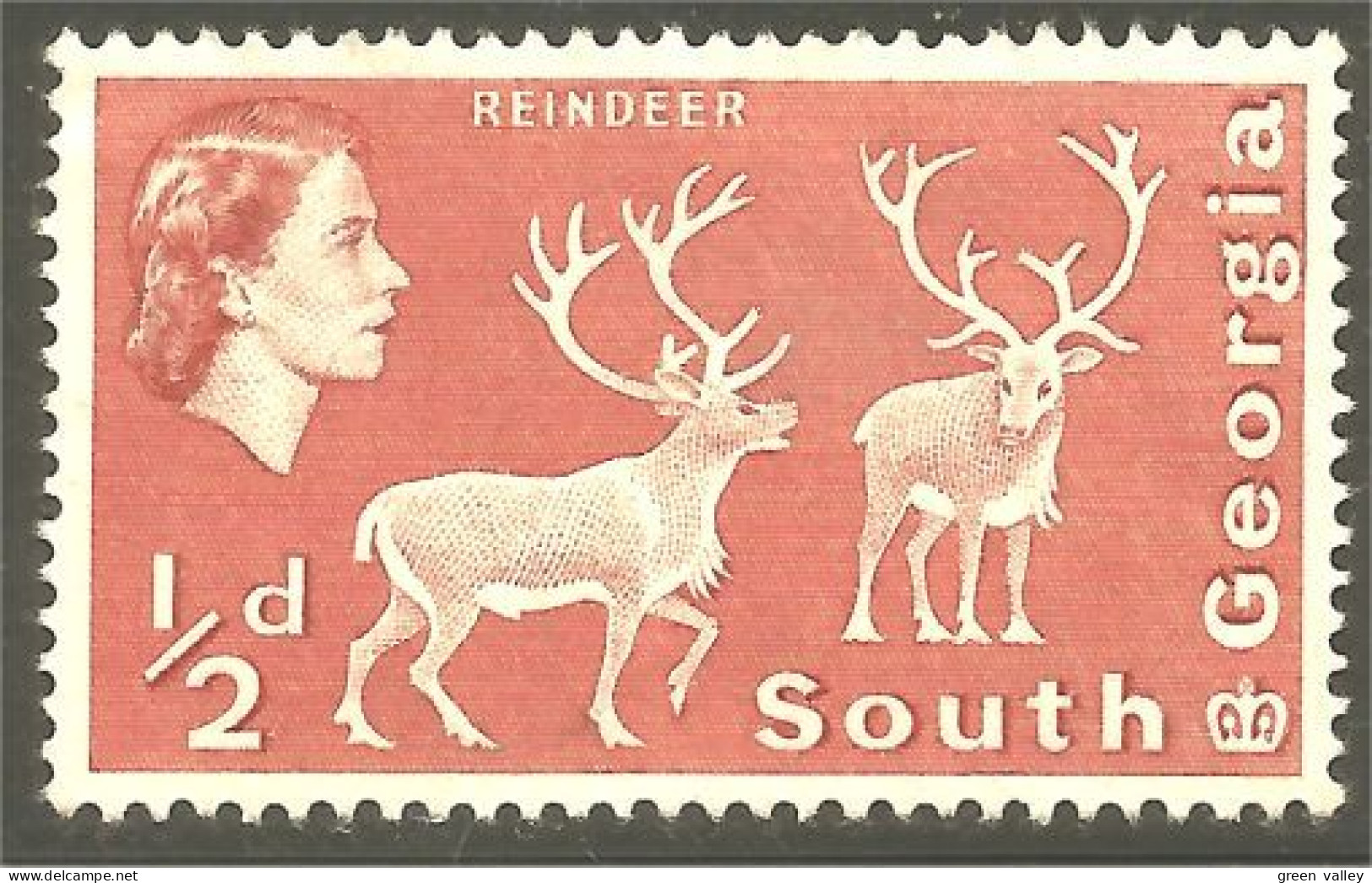 XW01-1367 South Georgia Reindeer Renne Rentier Reno No Gum - Other & Unclassified