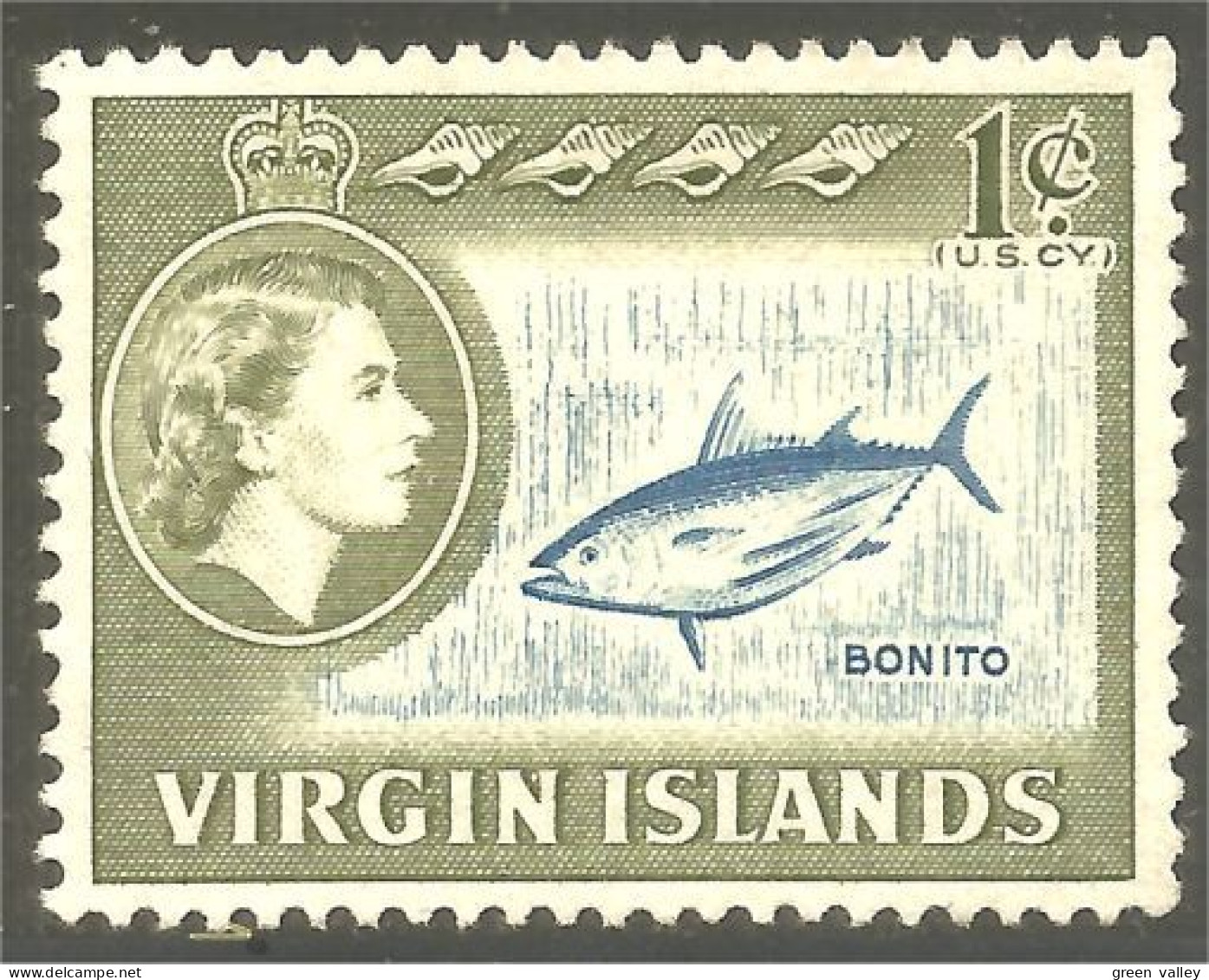 XW01-1379 Virgin Islands Iles Vierges Bonito Poisson Skipjack Tuna Thunfisch Thon Fisch Tonno Striato No Gum - Vissen