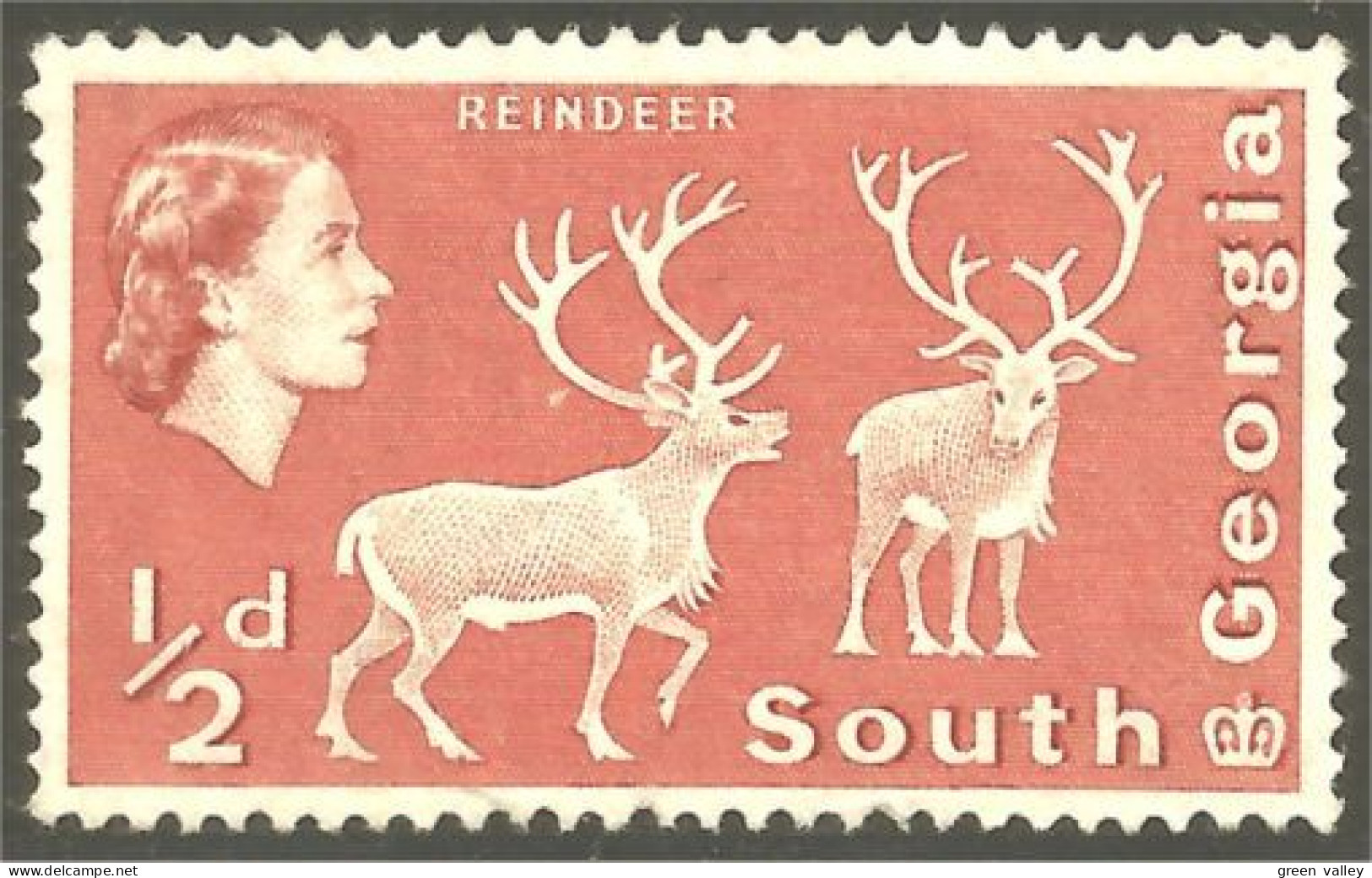 XW01-1362 South Georgia Reindeer Renne Rentier Reno No Gum - Other & Unclassified