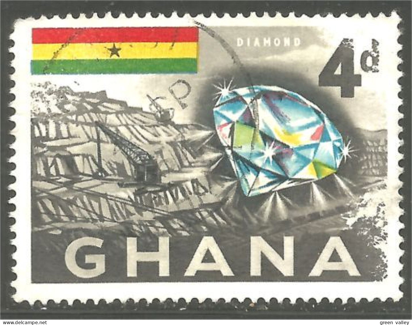 XW01-1306 Ghana Mines Minéraux Mineral Diamant Diamond - Ghana (1957-...)