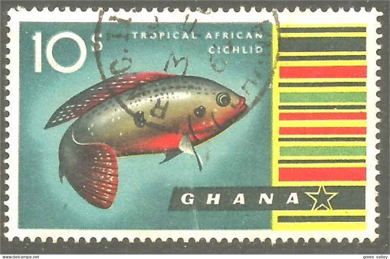 XW01-1240 Ghana Cichlid Poisson Fish Fisch Pescado Peixe Vis Alimentation Food - Ghana (1957-...)