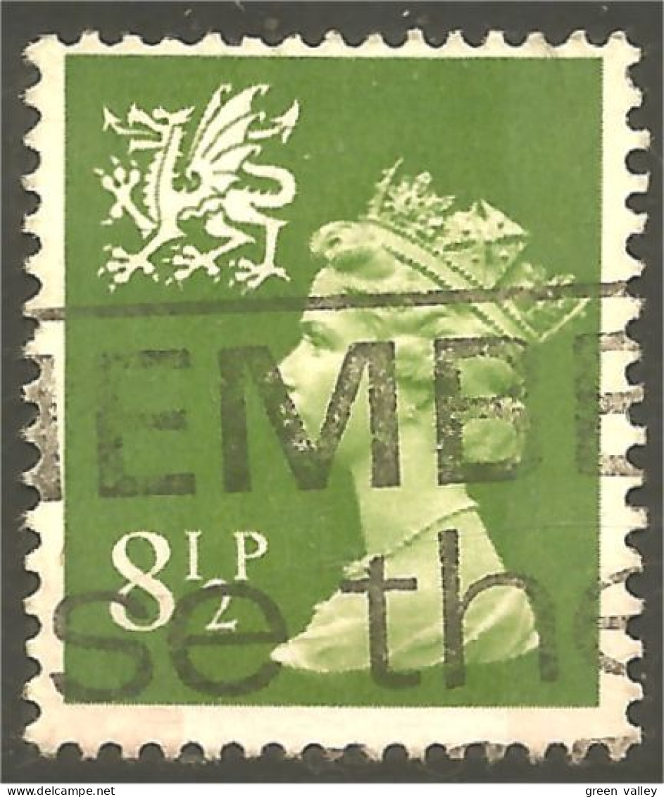 XW01-1224 Wales Monmouthshire Queen Elizabeth II 8 1/2 Green - Wales