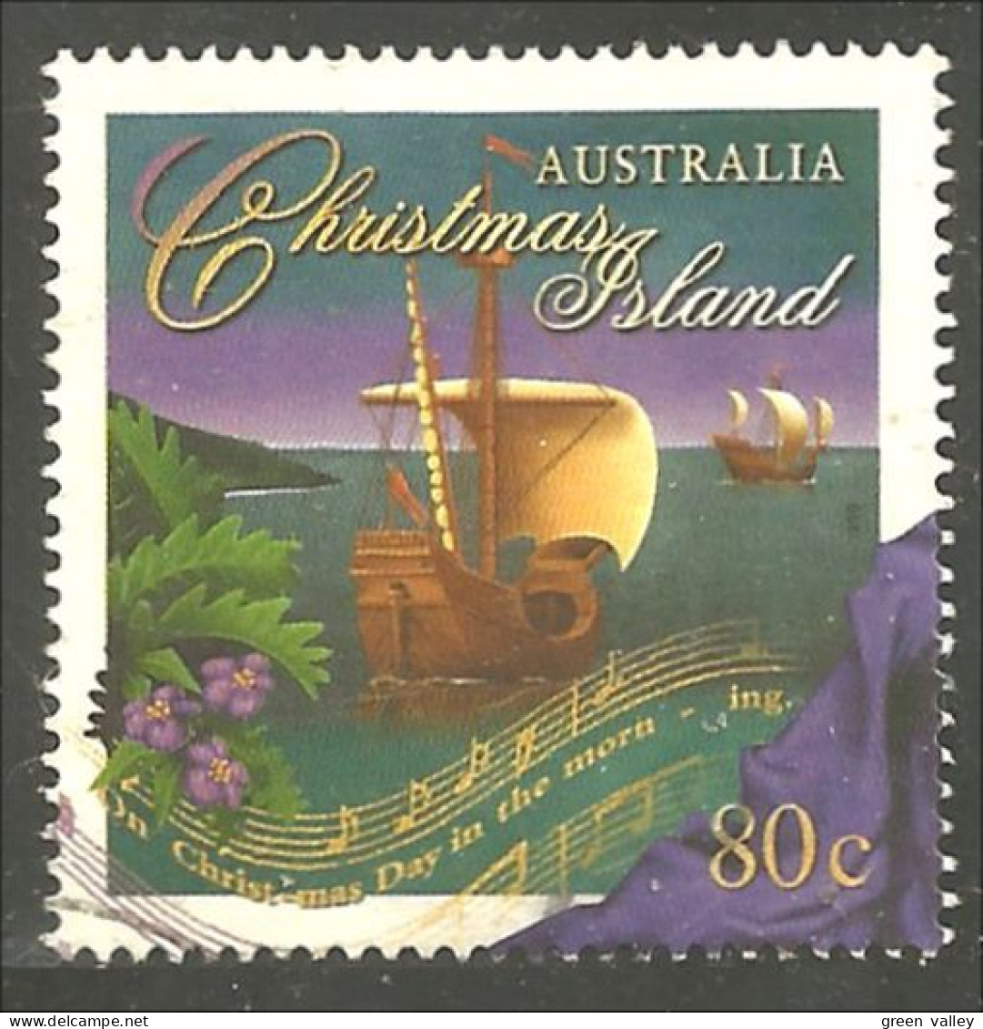 XW01-1051 Christmas Island Noel Musique Music Voilier Bateau Sailing Ship Schiffe - Noël