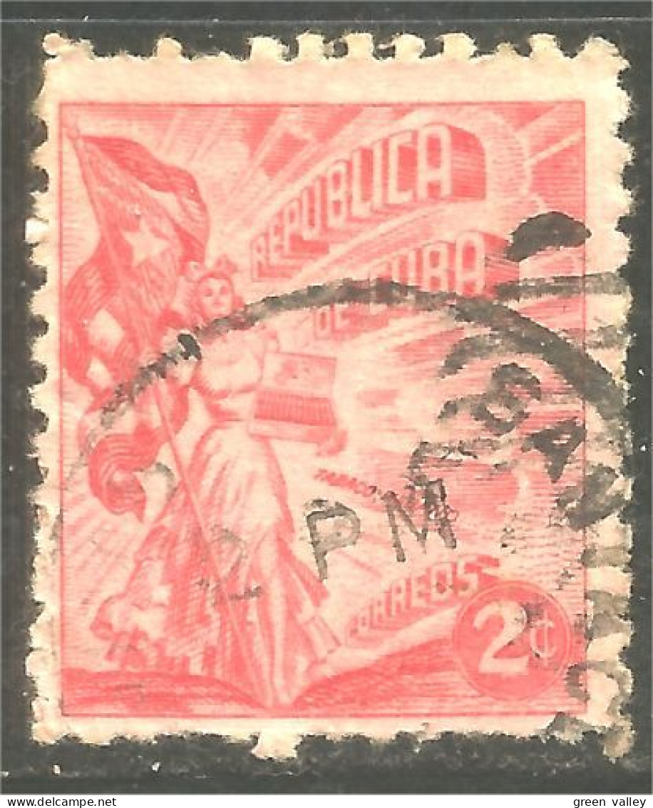 XW01-1985 Cuba 1948 Femme Woman Liberty Liberté Drapeau Flag Cigares Cigars - Autres & Non Classés