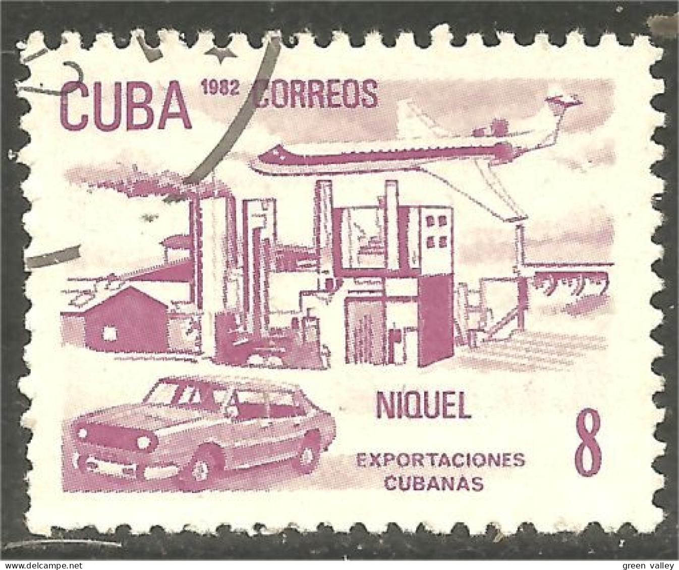 XW01-1925 Cuba Nickel Metal Avion Airplane Auto Automobile Car - Flugzeuge