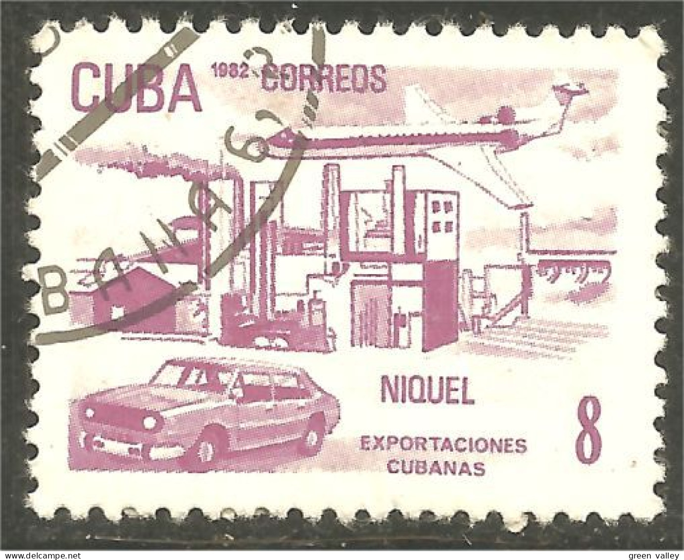 XW01-1924 Cuba Nickel Metal Avion Airplane Auto Automobile Car - Coches