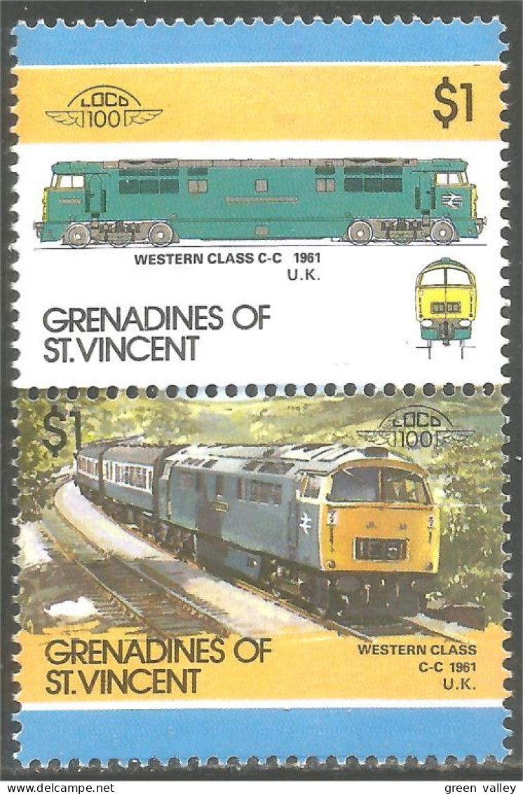 XW01-1888 St-Vincent Train Locomotive Railway Zug Treno 1961 Western MNH ** Neuf SC - Treni