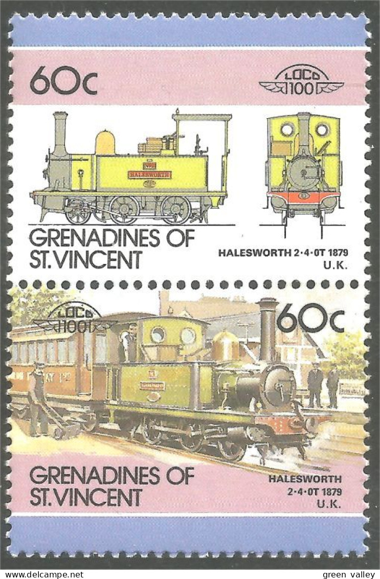 XW01-1886 St-Vincent Train Locomotive Railway Zug Treno 1879 Halesworth MNH ** Neuf SC - Treni