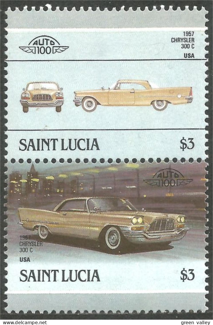 XW01-1871 Saint Lucia Automobile Car Auto 1957 Chrysler 300 C MNH ** Neuf SC Face $3.00 - Voitures