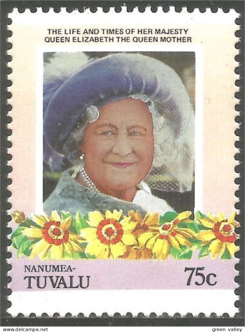 XW01-1877 Tuvalu Queen Mother Elizabeth MNH ** Neuf SC - Familles Royales