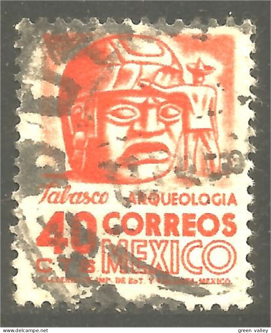 XW01-1825 Mexico Sculpture Tabasco Stone Head Tête Pierre - Archéologie