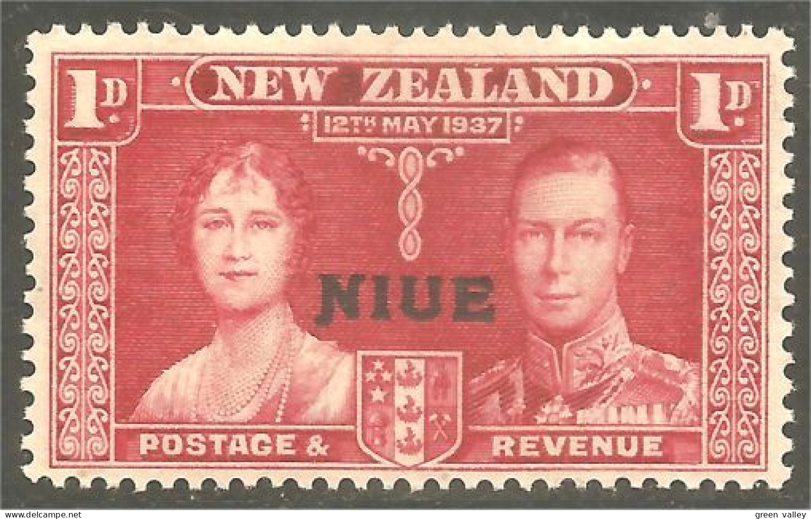 XW01-1804 Niue 1937 Coronation Couronnement 1968 MH * Neuf - Familles Royales