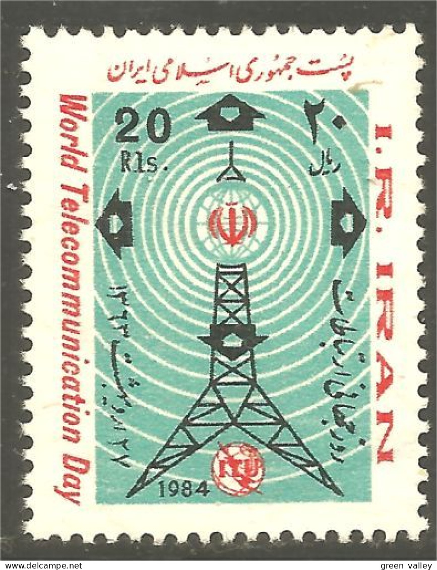 XW01-1788 Iran Antenne World Telecommunications Day Antenna No Gum - Télécom