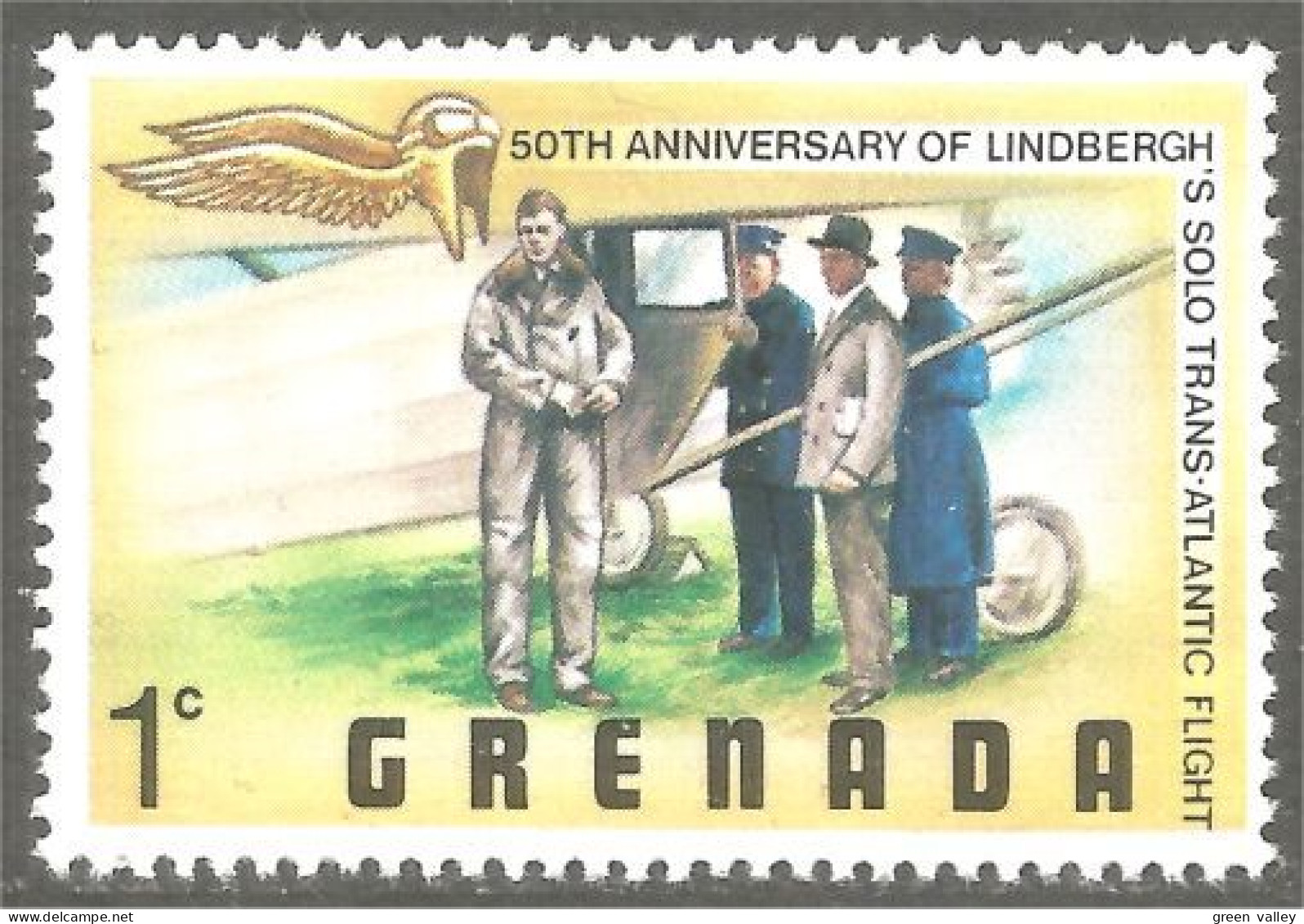 XW01-1778 Grenada Avion Airplane Flugzeug Aereo Charles Lindbergh MNH ** Neuf SC - Flugzeuge