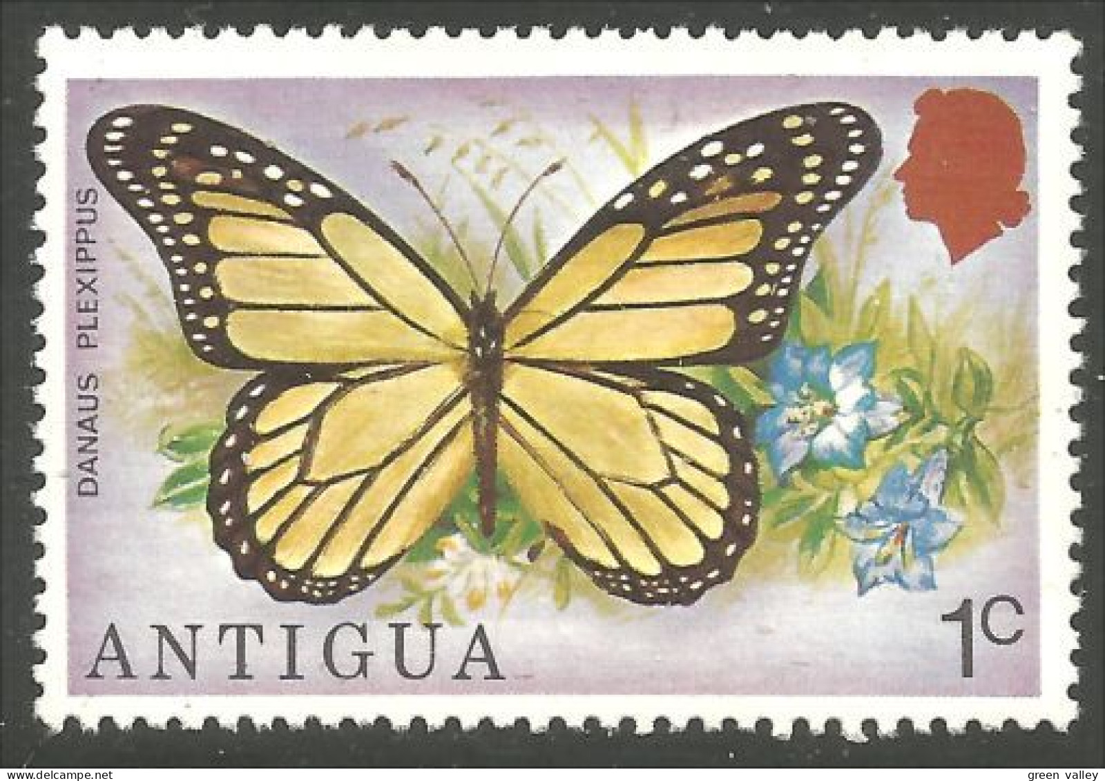 XW01-1710 Antigua Papillon Butterfly Schmetterling Farfala Mariposa MNH ** Neuf SC - Vlinders