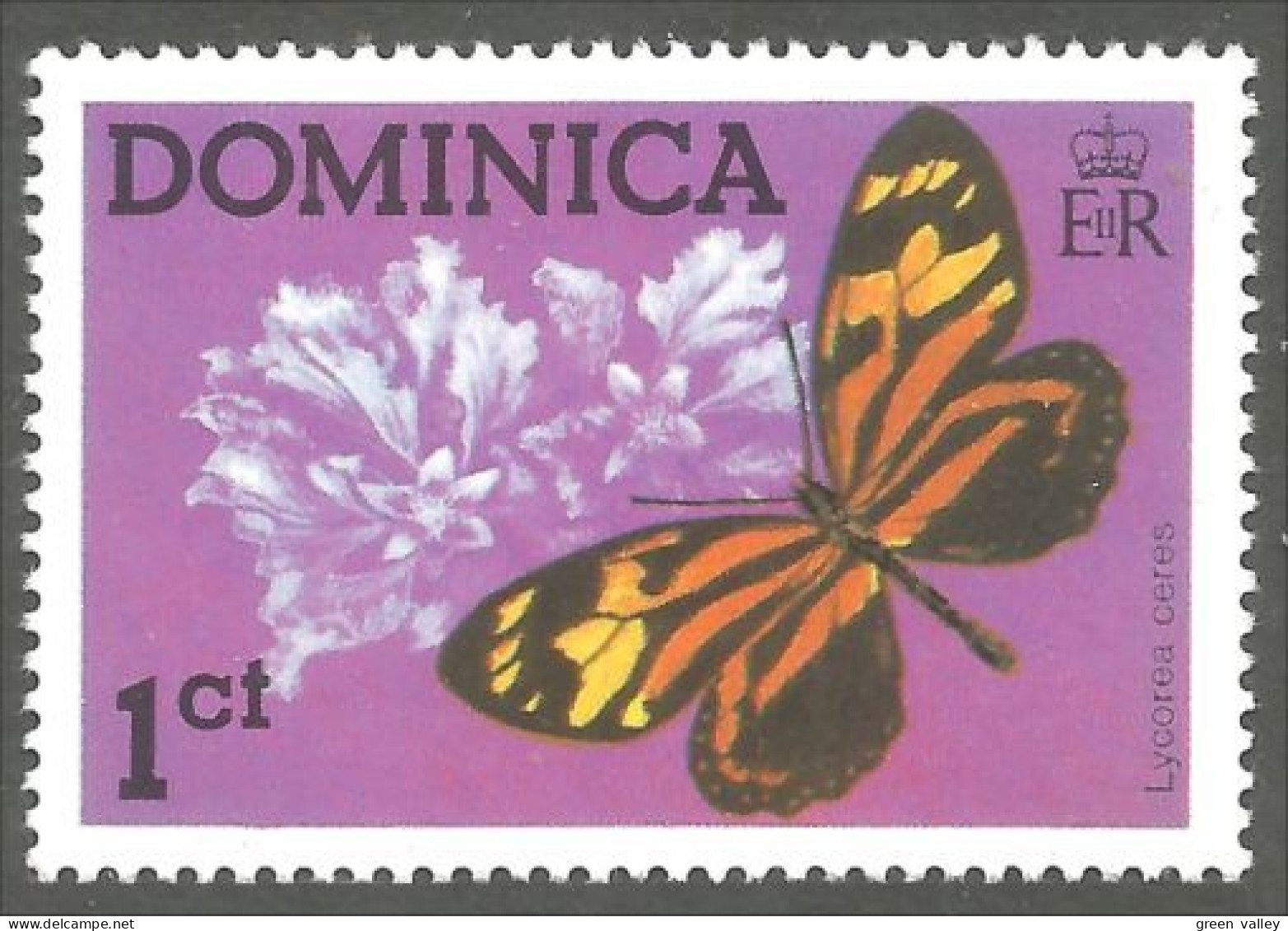 XW01-1701 Dominica Papillon Butterfly Schmetterling Farfala Mariposa MNH ** Neuf SC - Schmetterlinge
